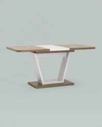 Большой обеденный стол Веcтор 120-160 дуб Ка-пепел / Vector