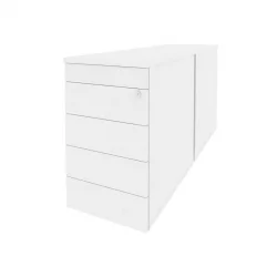 Тумба двойная приставная / опорная (ТИП-ОН) ОНИКС О.ТПО-2.7 ТИП Белый Бриллиант / (TIP-ON) ONIX O.TPO-2.7 TIP