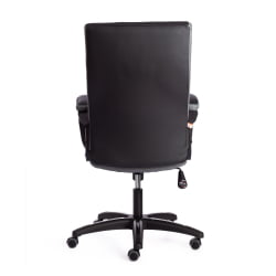 Кресло ТРЕНДЙ (22) кож/зам/ткань, черный/серый, 36-6/12 / TRENDY