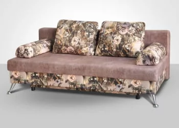 Диван на ножках Комфорт саваж 9 микровелюр кожа 24-3