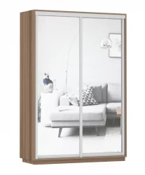 Шкаф-купе двухдверный Экспресс Дуо Экспенс 1400х2200х Ясень шимо тёмный / 1400х2200h