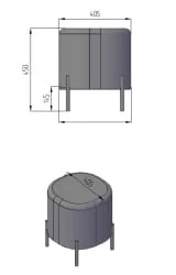 Пуф малый Гаваии Светл серый / Gawaii