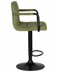 Стул барный ДОБРИН КРУГЕР АРМ БЛАCК (зеленый вельвет (ЛАР-Е2041-7)) / DOBRIN KRUGER ARM BLACK (LAR-E2041-7))