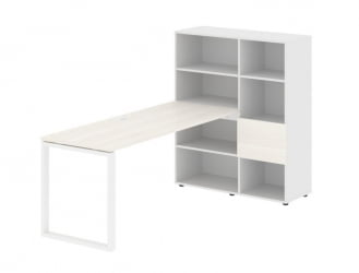 Рабочая станция ЕДИС ЕКРСТ 1117 Ясень Траун Белый Белый / EDIS EQRST