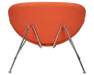 Кресло дизайнерское ДОБРИН ЕМИЛЙ (оранжевая ткань АФ, хромированная сталь) / DOBRIN EMILY AF,