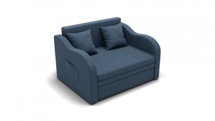 Диван Бали (ЗР) Цвет фасада: Голубой; Тип: Прямой; Материал фасада: Металл/Велюр