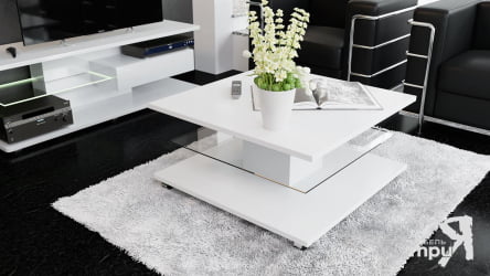 Стол в гостиную Диамонд Белый глянец / Diamond