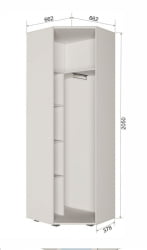 Угловой шкаф Пайн ПП 7 Дуб Ривьера Бетон Пайн