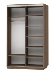 Шкаф-купе двухдверный Экспресс Дуо 1400х2400х Сакура/Ясень шимо тёмный / 1400х2400h