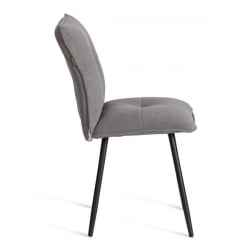 Стул обеденный Свеет велюр, серый/черный, 29, 46х55х88 / Sweet