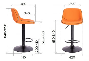 Барный стул Еверпроф Смиле Блаcк Экокожа Черный / Everprof Smile Black