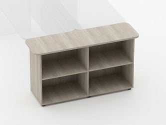 Тумба приставная к двум столам Глассй 3.18.14 Дуб сантана светлый / Glassy