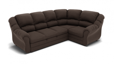 Диван Хост угловой (ЗР) Цвет фасада: Коричневый; Тип: Универсальный; Материал фасада: Металл/Велюр