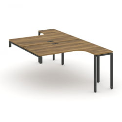 Рабочая станция-надставка на опорные тумбы CОНCЕПТ CН.ДСАН-004 Сандал Янтарный Черный / CONCEPT CN.DSAN-004