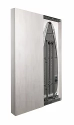 Узкий шкаф в прихожую Ирон Слим Еко (левый, купе) Беленый дуб / Iron Slim Eco