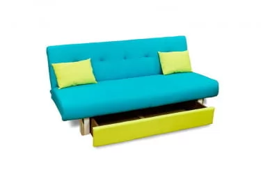Диван МАНГО 4 (2 категория) Бирюзовый/Салат / MANGO