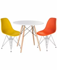 Круглый стол ДОБРИН CХЕЛСЕА 80 Белый / DOBRIN CHELSEA