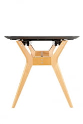 Стол раздвижной Нарвик Серамиc 140-180 Аутоматиc Натур/Дэрк марбле / Ceramic Automatic Natur/Dark marble