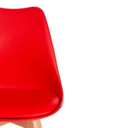 Стул ТУЛИП (мод. 73) / 1 шт. в упаковке дерево/пластик/ПУ, 48.5*52.5*83cм, красный / TULIP (mod. 48.5*52.5*83cм,