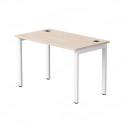 Стол прямой на металлокаркасе, опоры 45 гр Еверпроф ЕВО 254С002 Дуб Соната Белый / Everprof EVO 254S002
