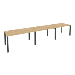 Рабочая станция на П-образном м/к ОНИКС О.МП-РС-3.3.8 Тиквуд Светлый/Антрацит / ONIX O.MP-RS-3.3.8