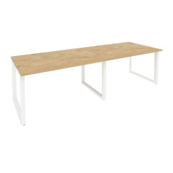 Стол переговорный (2 столешницы) ОНИКС О.МО-ПРГ-2.3 Тиквуд Светлый/Белый / ONIX O.MO-PRG-2.3