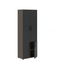 Шкаф с глухими средними и малыми дверьми ВЕЛИОН ВХCС 80.3 Яшма черный Дуб Сильвер / VELION VHCS