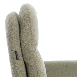 Кресло Довер хром букле, олива, барни дустй греен / Dover barni dusty green