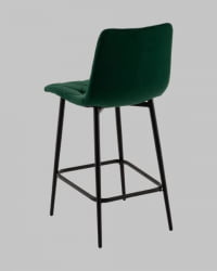 Стул полубарный Одди Диамонд велюр темно-зеленый / Diamond