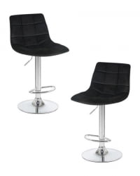 Стул барный ДОБРИН ТАИЛОР (черный велюр (МДЖ9-101)) 2 шт / DOBRIN TAILOR (MJ9-101))