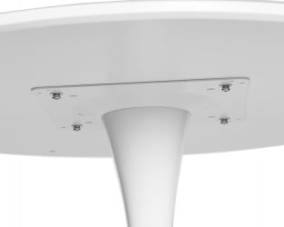 Круглый стол МИА (белая столешница, белое основание) / MIA