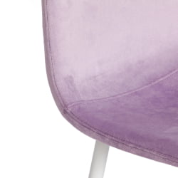Стул со спинкой БРЕЕЗЕ (мод. 4724) вельвет/металл, 44 х 53 х 87 см, Лигхт лавандер (светло-лавандовый) ХЛР26 / белый / BREEZE (mod. Light lavander HLR26