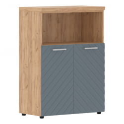 Шкаф с глухими малыми дверьми и топом Торр ЛУКС ТЛМC 85.3 Дуб Бофорд Серо-голубой / Torr LUX TLMC