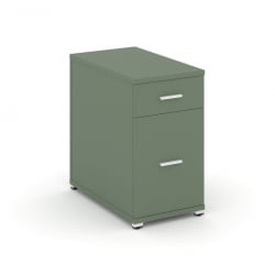 Тумба опорная/приставная с ящиком и распашным фасадом CОНCЕПТ CН.ТГО-005 Б/В Кобо Белый / CONCEPT CN.TGO-005 B/W