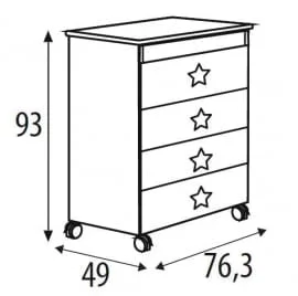 Детский комод Микуна Долсе Лусе пеленальный Б-1673 вхите / Micuna Dolce Luce B-1673 white