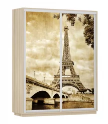 Шкаф-купе двухдверный Экспресс Дуо 1600х2400х Париж/Ясень шимо светлый / 1600х2400h