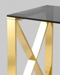 Стол квадратный КРОСС 40кс40 Золото / 40x40