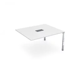 Стол системы БЭНЧ, переговорный, конечный ГЛОСС ЛИНЕ НСПК-П.927 Белый Премиум / GLOSS LINE
