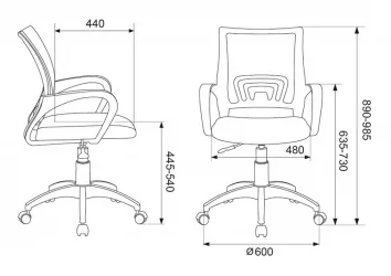 Кресло офисное Бюрократ CХ-В695НЛТ Темно-серый / CH-W695NLT