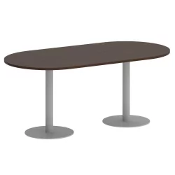 Стол овальный ХОМЕ ОФФИCЕ ВР.СП-5-180.1 Венге Цаво/Серый металл / HOME OFFICE VR.SP-5-180.1