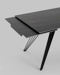 Обеденный стол раскладной Пандора 180-280 Черный мрамор