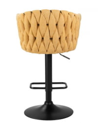Стул барный ДОБРИН ЛЕОН (желтая ткань (ЛАР 275-8)) 2 шт / DOBRIN LEON (LAR