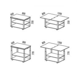 Стол-трансформер Агат 35 Белый шпон