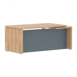 Стол руководителя левый Торр ЛУКС ТЛCТ 189 Л Дуб Бофорд Серо-голубой / Torr LUX TLCT L