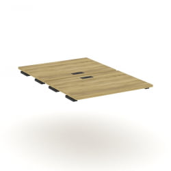 Двойной стол-приставка к двум опорным тумбам/шкафам CОНCЕПТ CН.ДСПР-005 Дуб Винченцо Черный / CONCEPT CN.DSPR-005