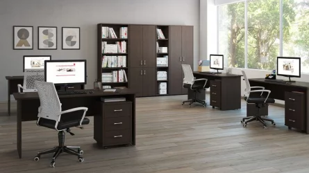 Тумба подкатная с 3 ящиками ТРД29630301 Темный дуб / TRD29630301