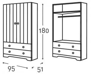 Шкаф Микуна А-1414 вхите / Micuna white