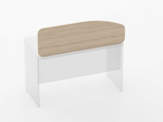 Экран разделительный Глассй 5.12.12 Дуб молочный / Glassy