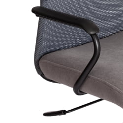 Кресло ПРАCТИC (мп) флок/кож/зам , серый/металлик, 29/В-12/36 / PRACTIC 29/W-12/36