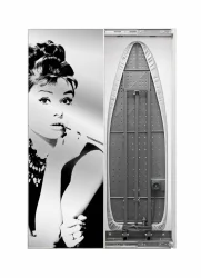 Узкий шкаф в прихожую Ирон Слим Принт (левый, купе) Венге / Iron Slim Print